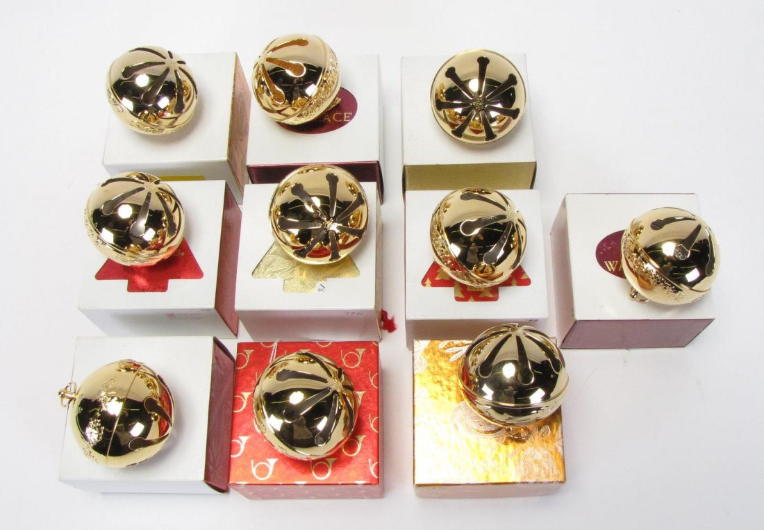 Collection of Wallace Gold Plated Sleigh Bells (1 of 2)