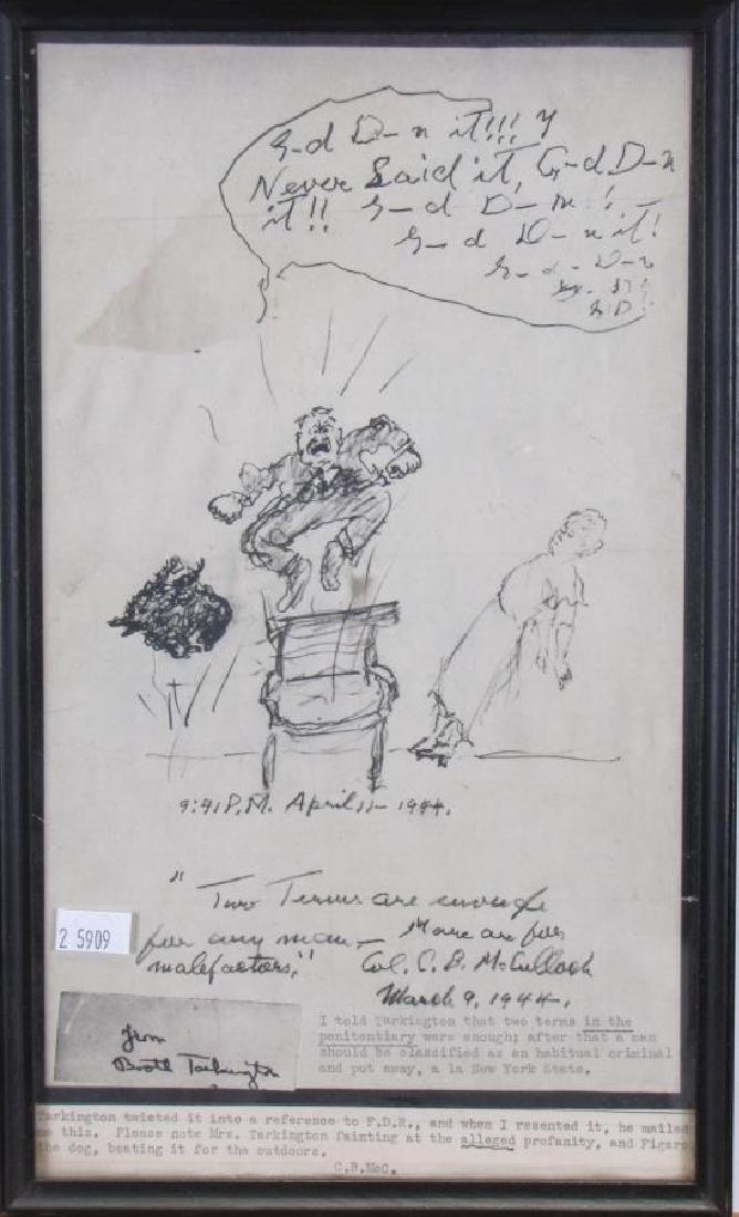 Booth Tarkington Sketch, Cartoon (1 of 3)