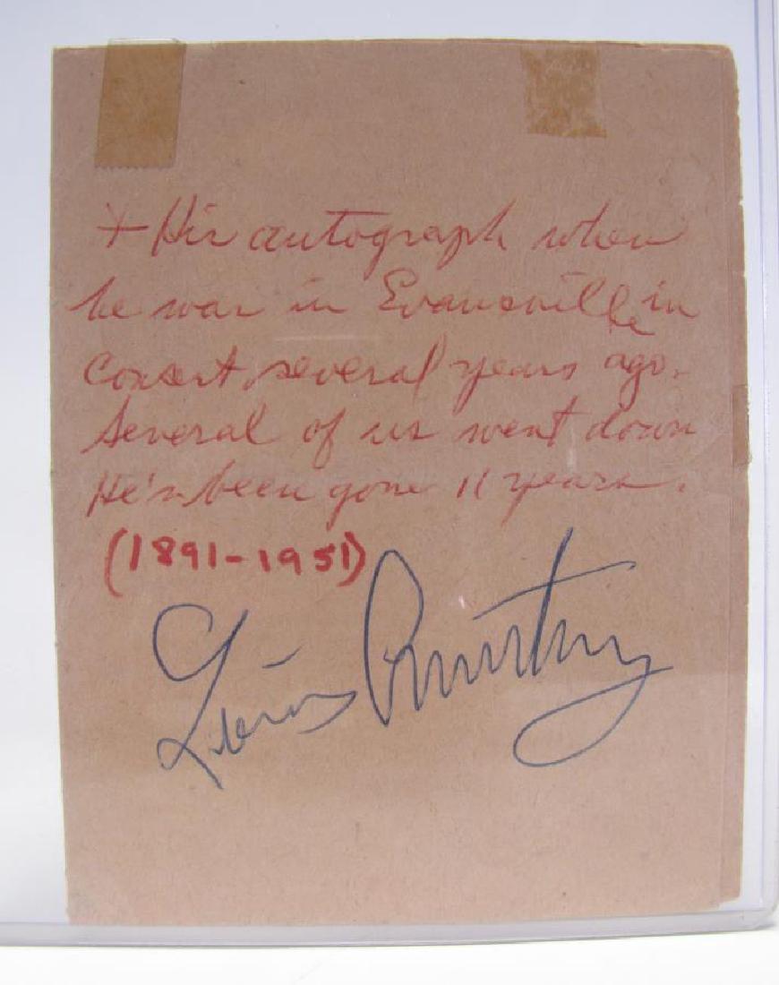 Louis Armstrong Autograph (1 of 2)