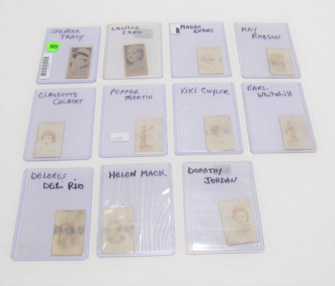 Group of Antique Cigarette or Gum Celebrity Cards (1 of 4)