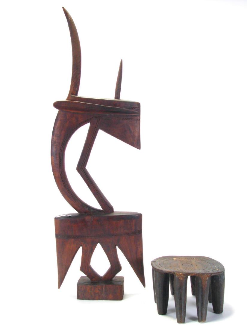 African Katumo Floor Sculpture and Footstool (1 of 9)