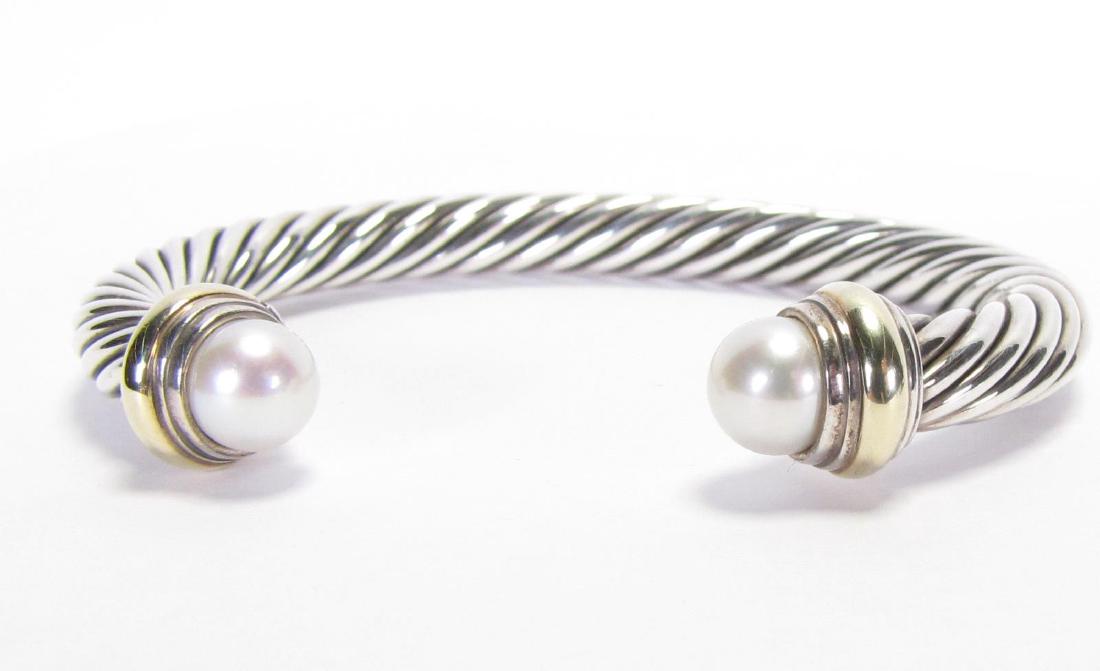 David Yurman Sterling and 14K Pearl Cuff Bracelet (1 of 7)
