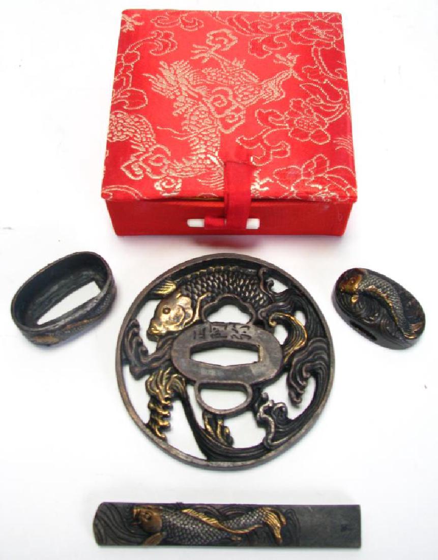 Group of Oriental Bronze Sword Furniture (1 of 8)