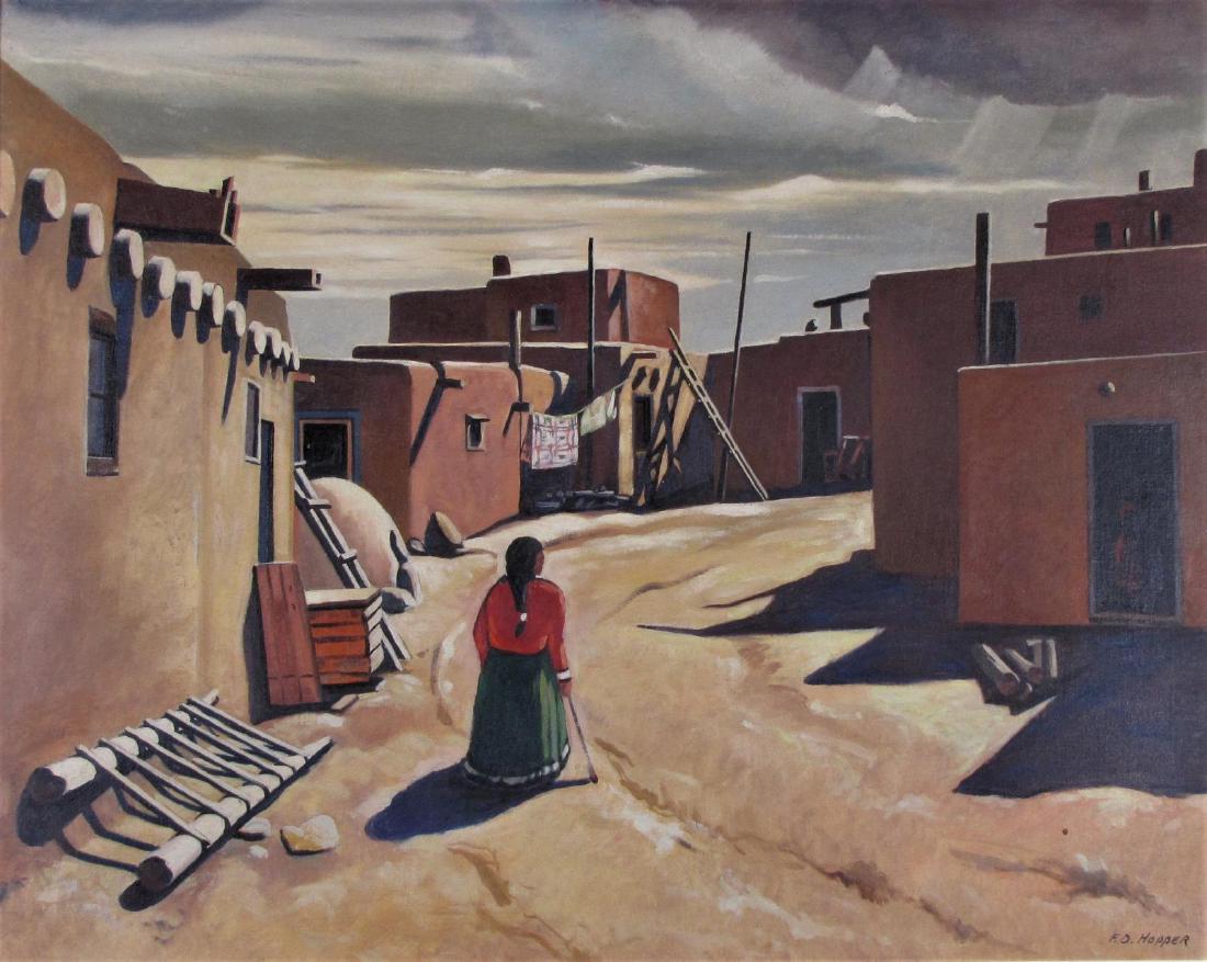 Floyd D Hopper 24x30 O/B Mexican Village (1 of 3)