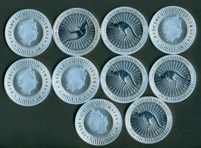 10 OZ Australian - 1 Dollar Kangaroo 2016-Elizabeth II (1 of 1)