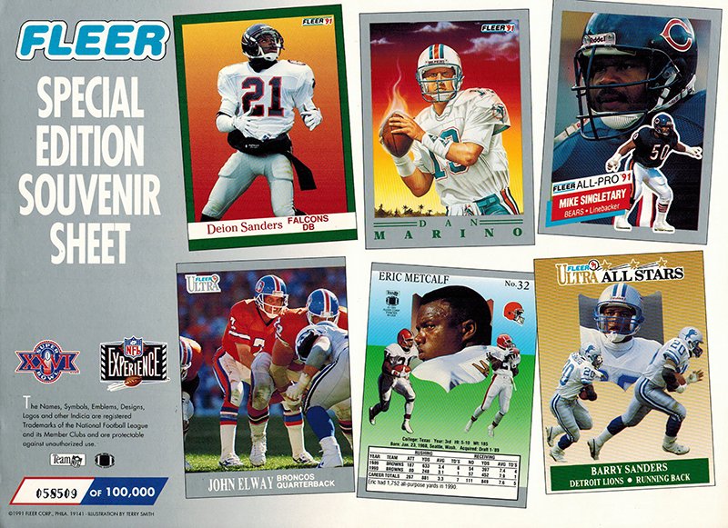 FLEER Souvenir Sheet - Limited Edition (1 of 1)