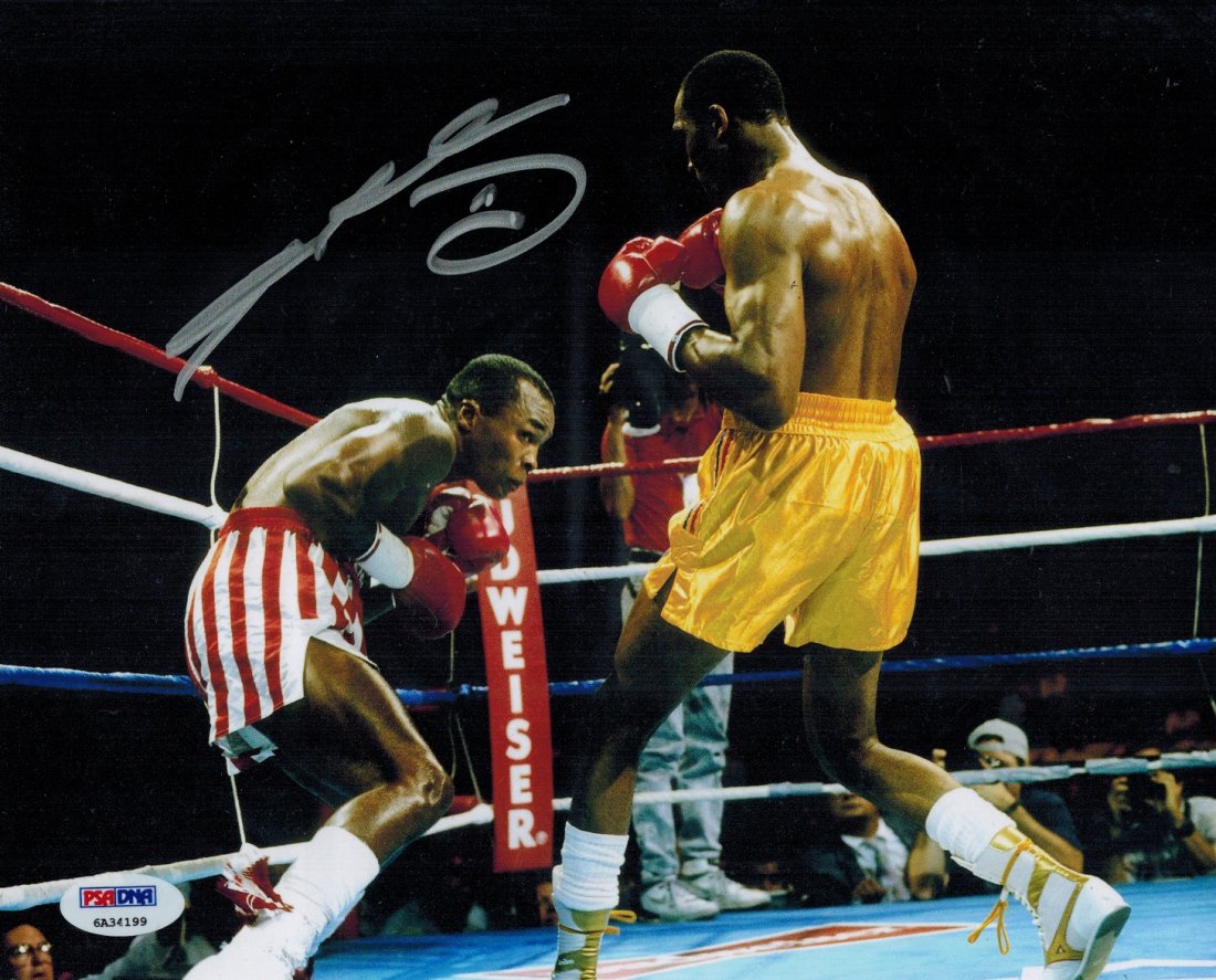 Sugar Ray Leonard 8 x 10. POA PSA/DNA: Sugar Ray Leonard 8 x 10 POA PSA/DNAIt comes with an individually numbered, tamper evident hologram from PSA/DNA. To ensure authenticity, the hologram can be reviewed online. This process helps to ens