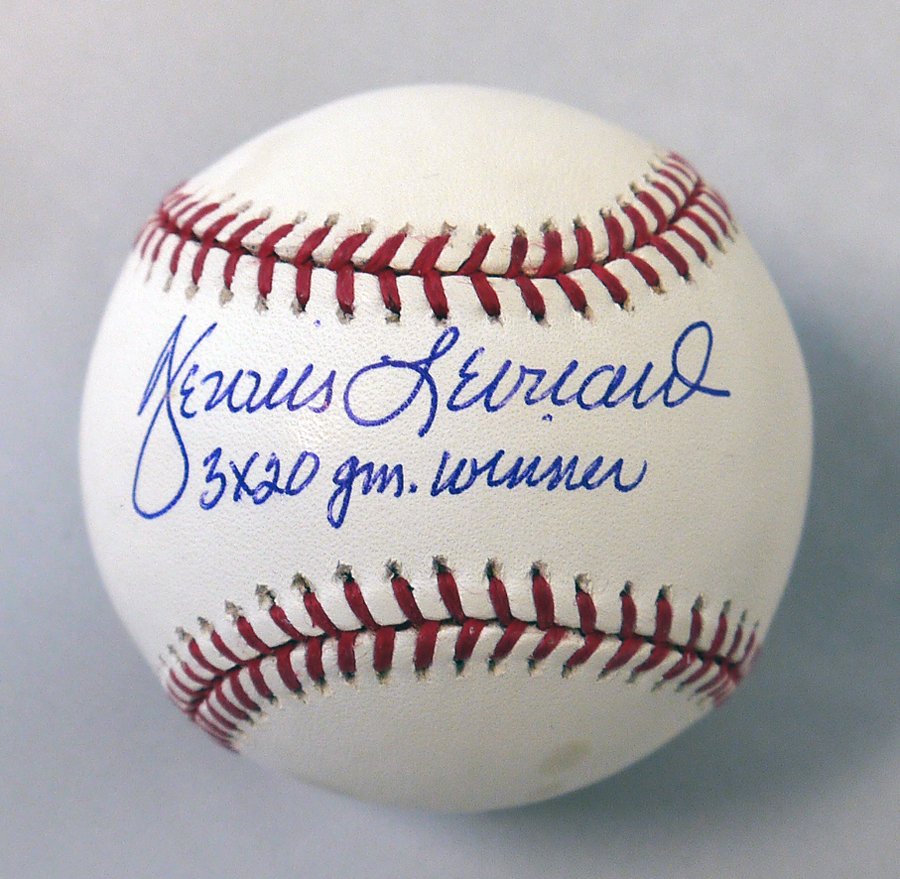 Dennis Leonard signed baseball (1 of 4)