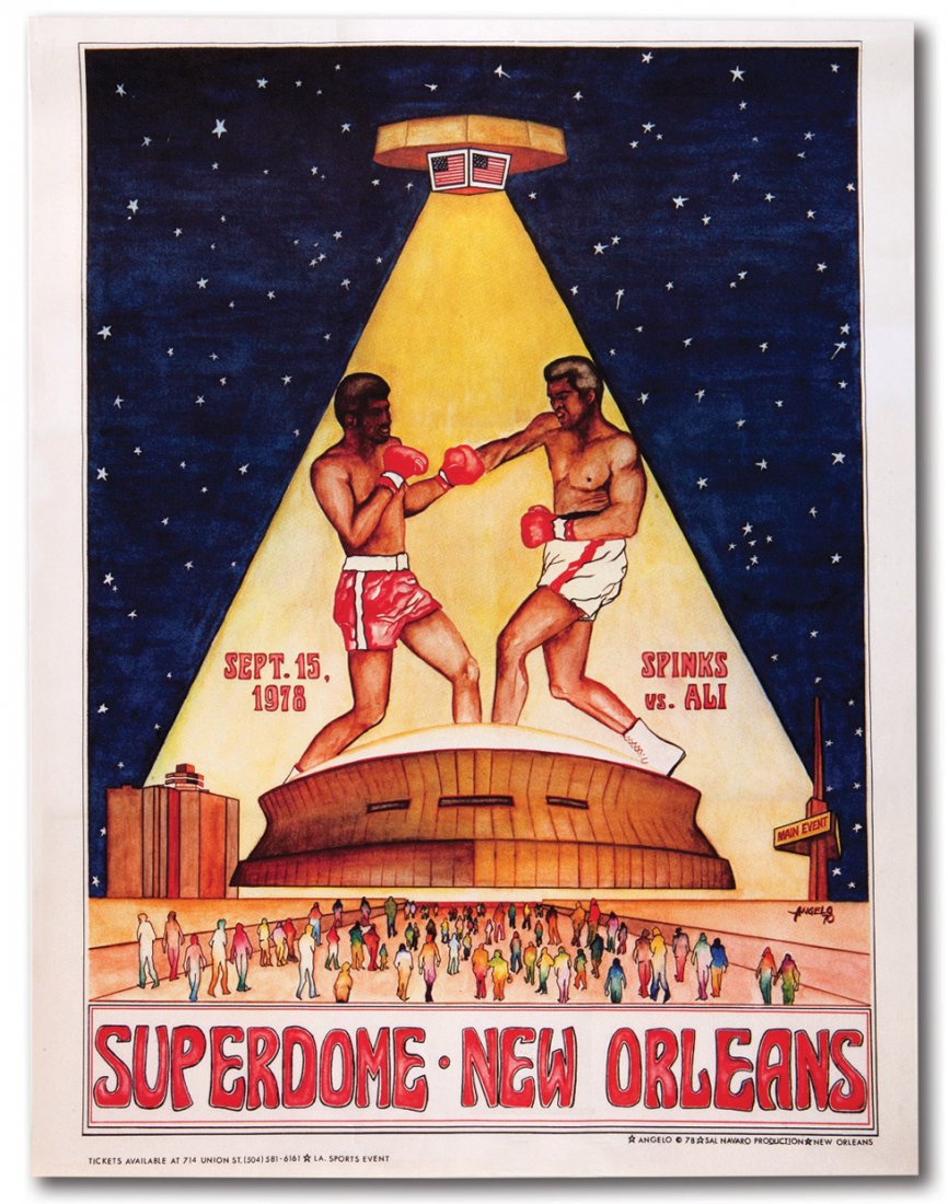 1978 ALI VS. SPINKS LOUISIANA SUPERDOME ON-SITE POSTER (1 of 1)
