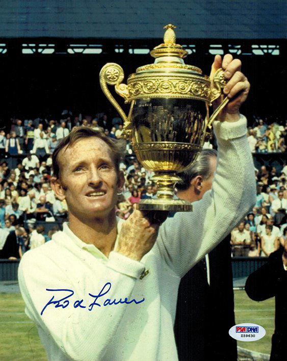 Rod Laver 8x10 autographed - Wimbledon 1969 PSA (1 of 1)