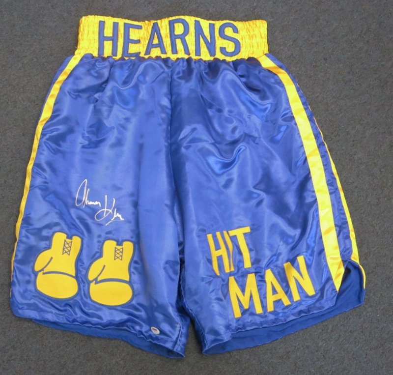 Thomas Hitman Hearns Signed Boxing Trunks PSA/DNA (1 of 2)