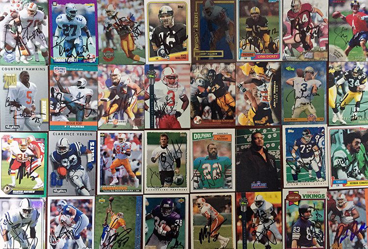 120+ Signed Football Cards - NO DUPLICATES (1 of 4)