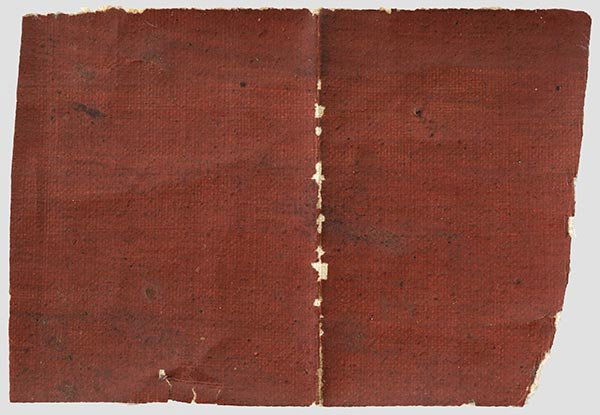 Manfred Freiherr von Richthofen: a fabric fragment of his last triplane, the Fokker Dr. I 425/17 Red coloured linen. 86 x 59 mm. On 21st April 1918 the "Red Baron" took off in his Fokker Dr. I triplane from an airfield in Cappy, acco