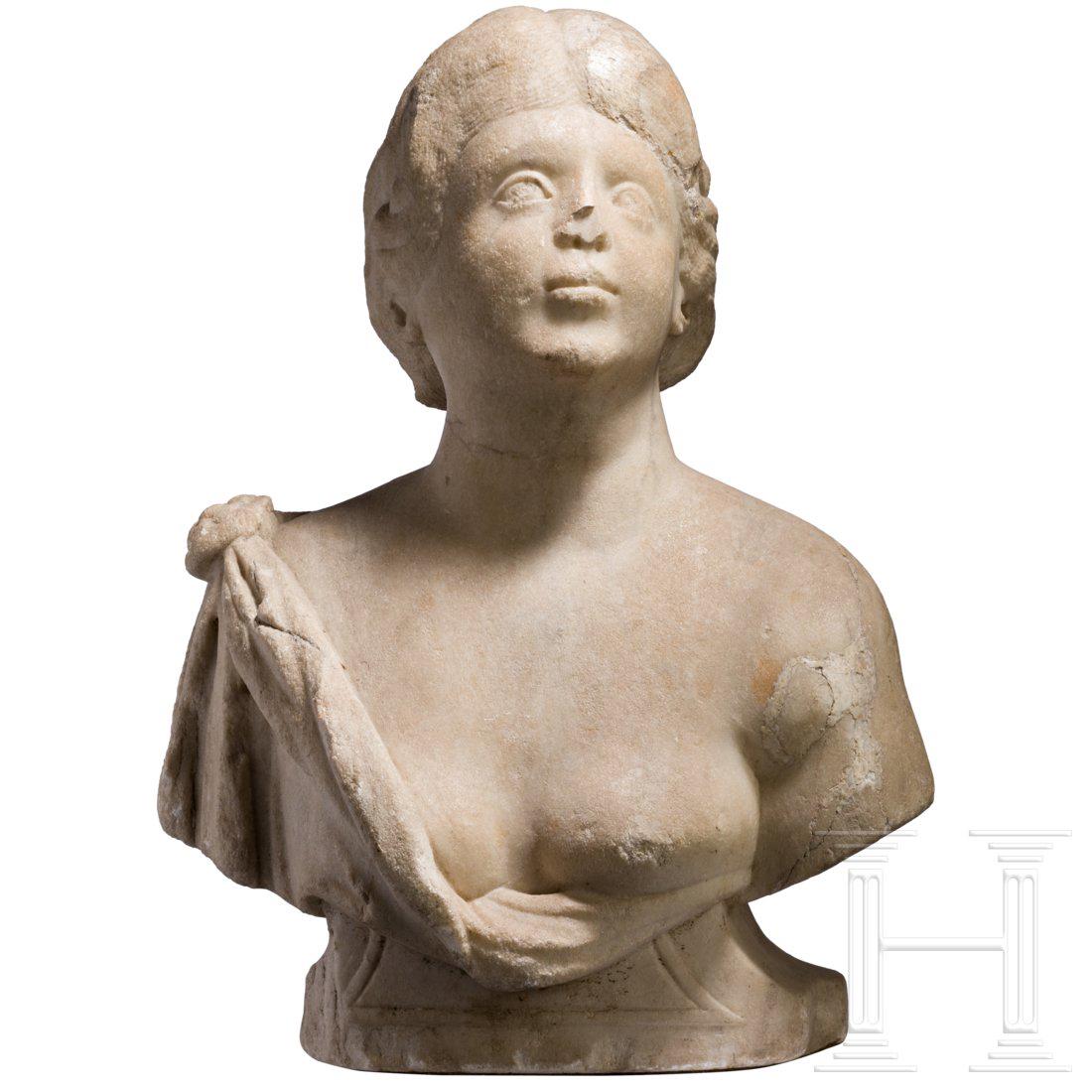 An impressive Italian or French Baroque marble bust of (1 of 3)