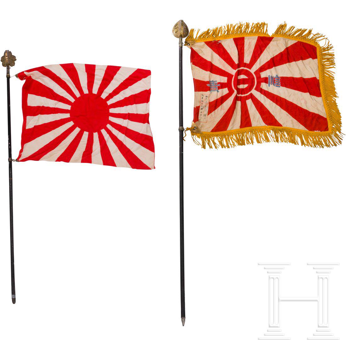 Two Japanese flags from World War II May 28, 2020 Hermann Historica
