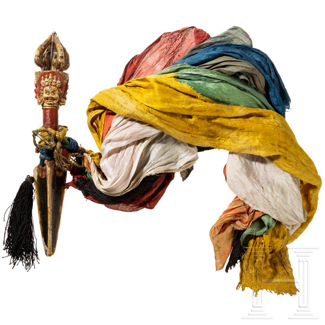 A Mongolian Phurbu and Vajra, 19th century (1 of 5)