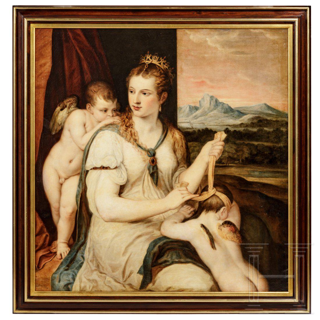 GemÃ¤lde "Venus und Amor", nach Luca Giordano, 18./19. (1 of 6)