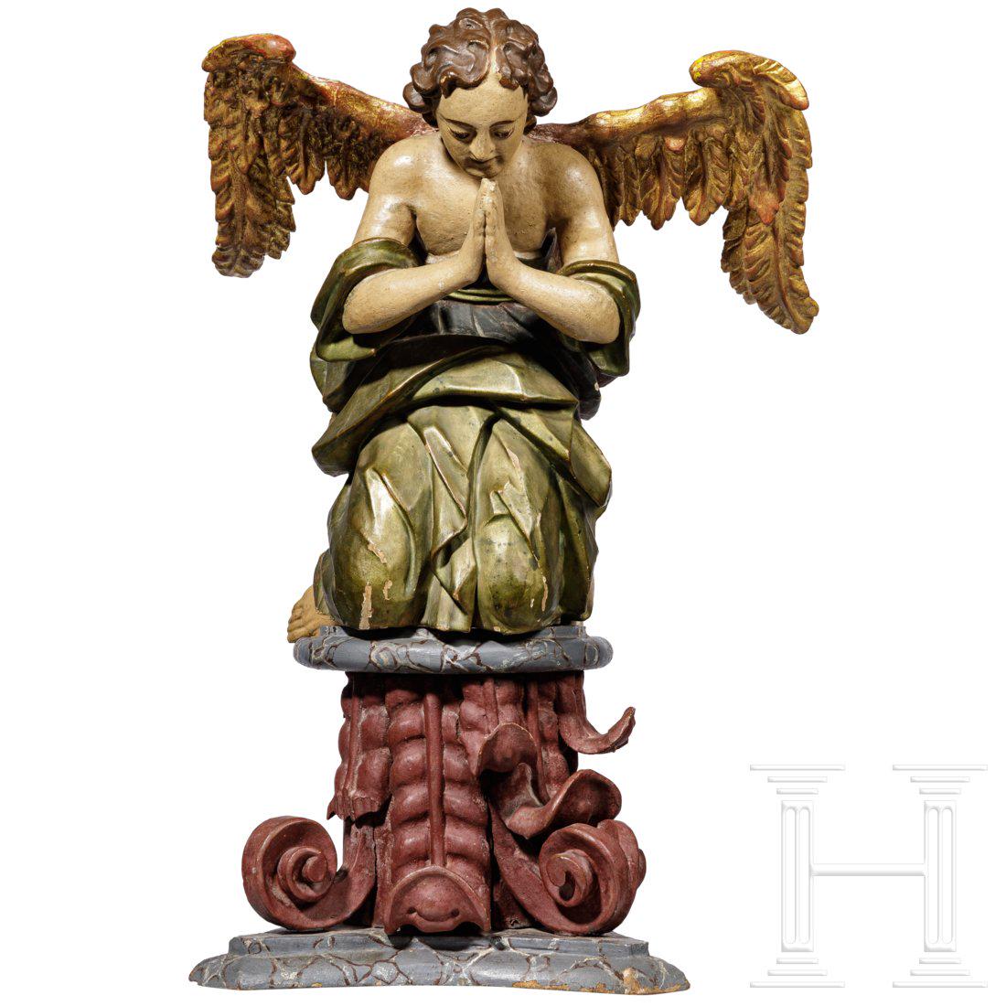 An Austrian carved figure of an angel, Judenburg (1 of 4)