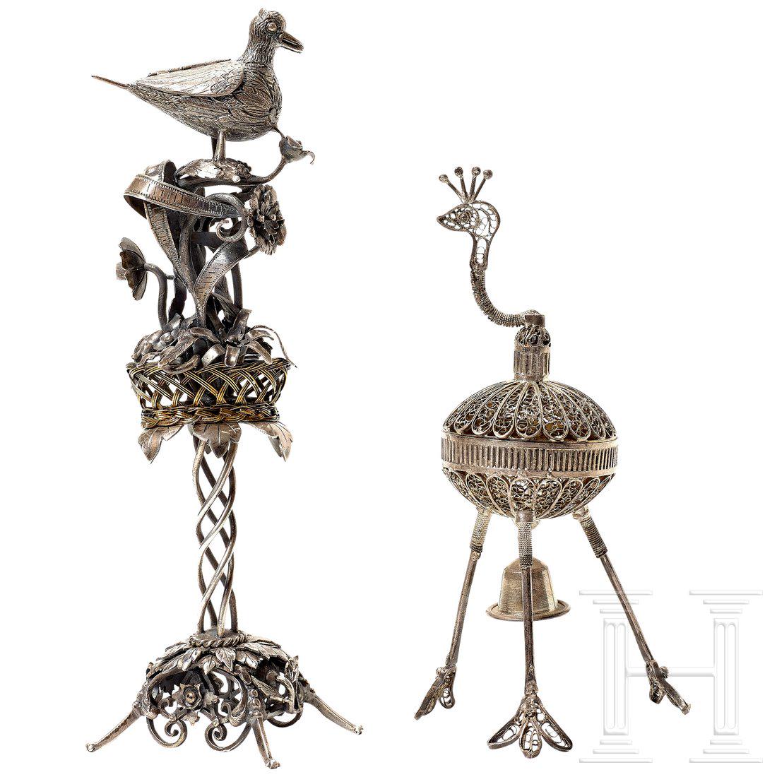 Two silver table decorations, China, circa 1900 (1 of 2)