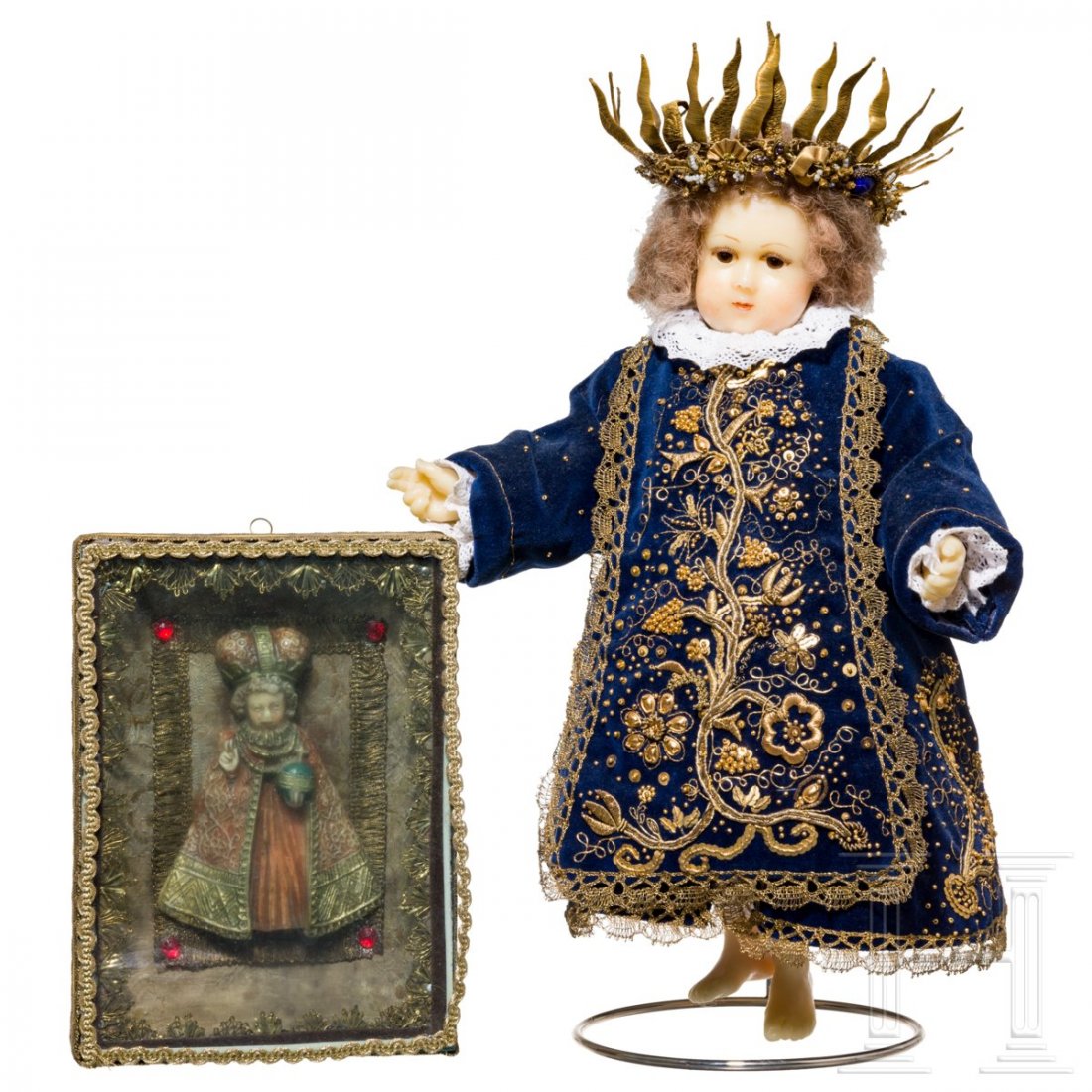 Two South German swaddled children, probably 19th (1 of 2)