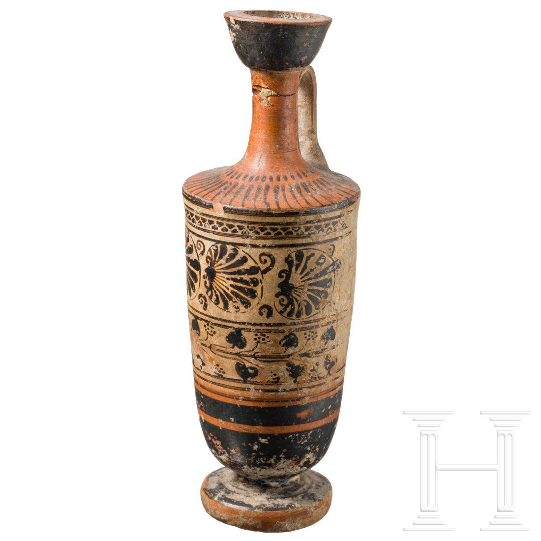 A white-ground Greek lekythos, 5th century B.C (1 of 2)