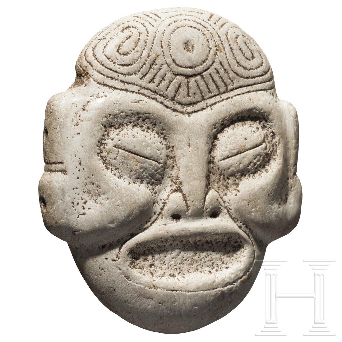 Mascaron made by stone, Taino culture, Caribbean, 11th (1 of 2)