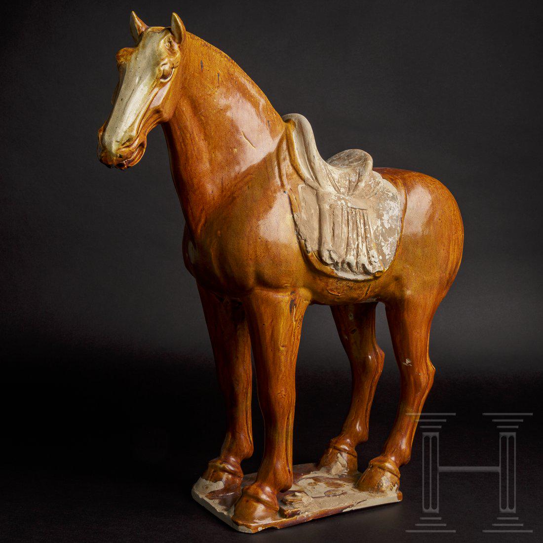 A large glazed Chinese horse, Tang dynasty (618-906) (1 of 12)