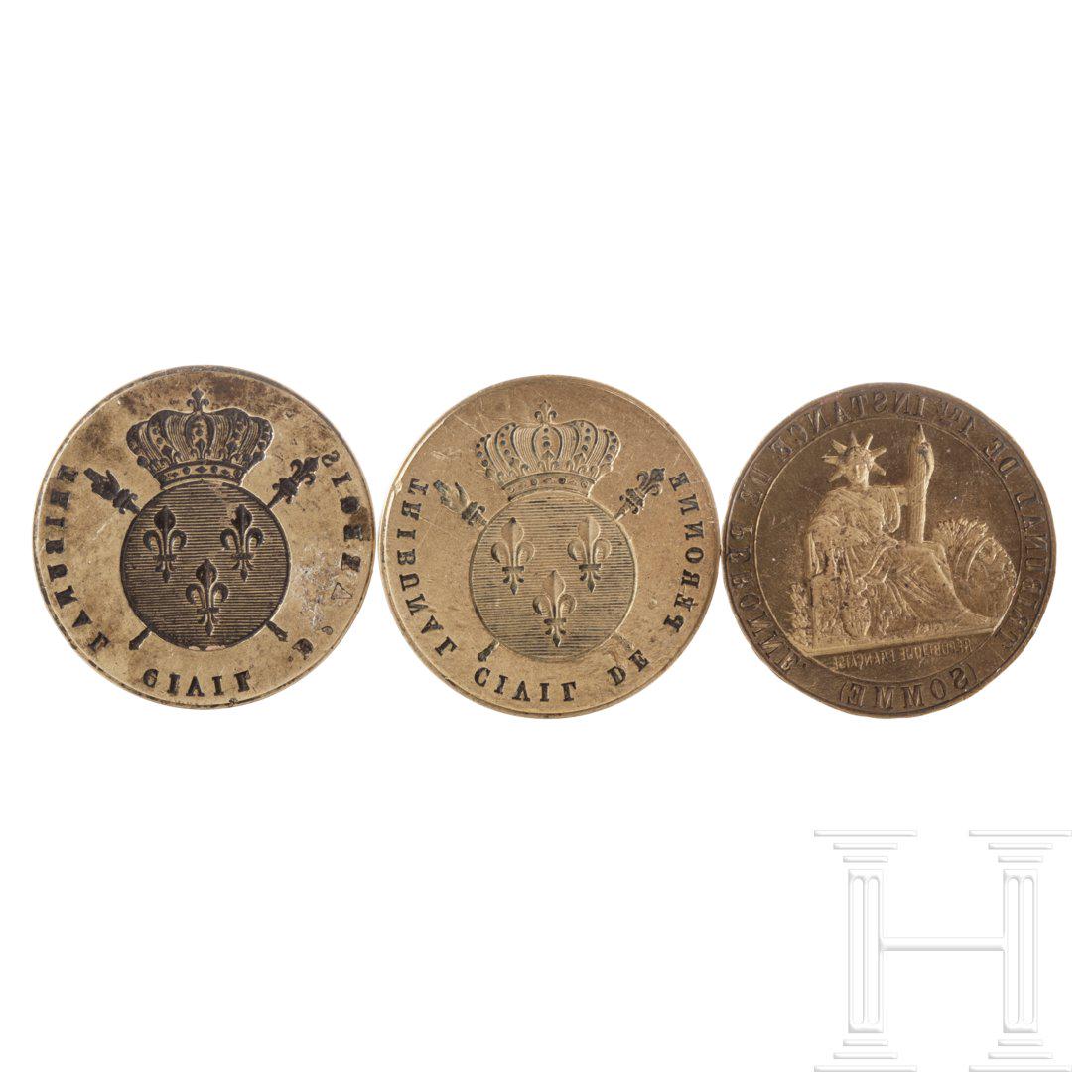Three matrixes for French official seals, 19th century (1 of 2)