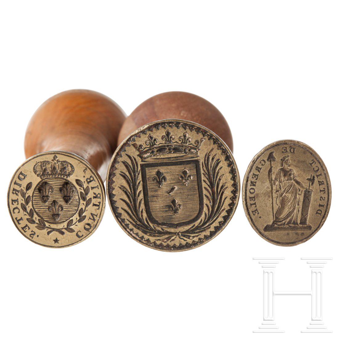 Three French official seals, 19th century (1 of 2)