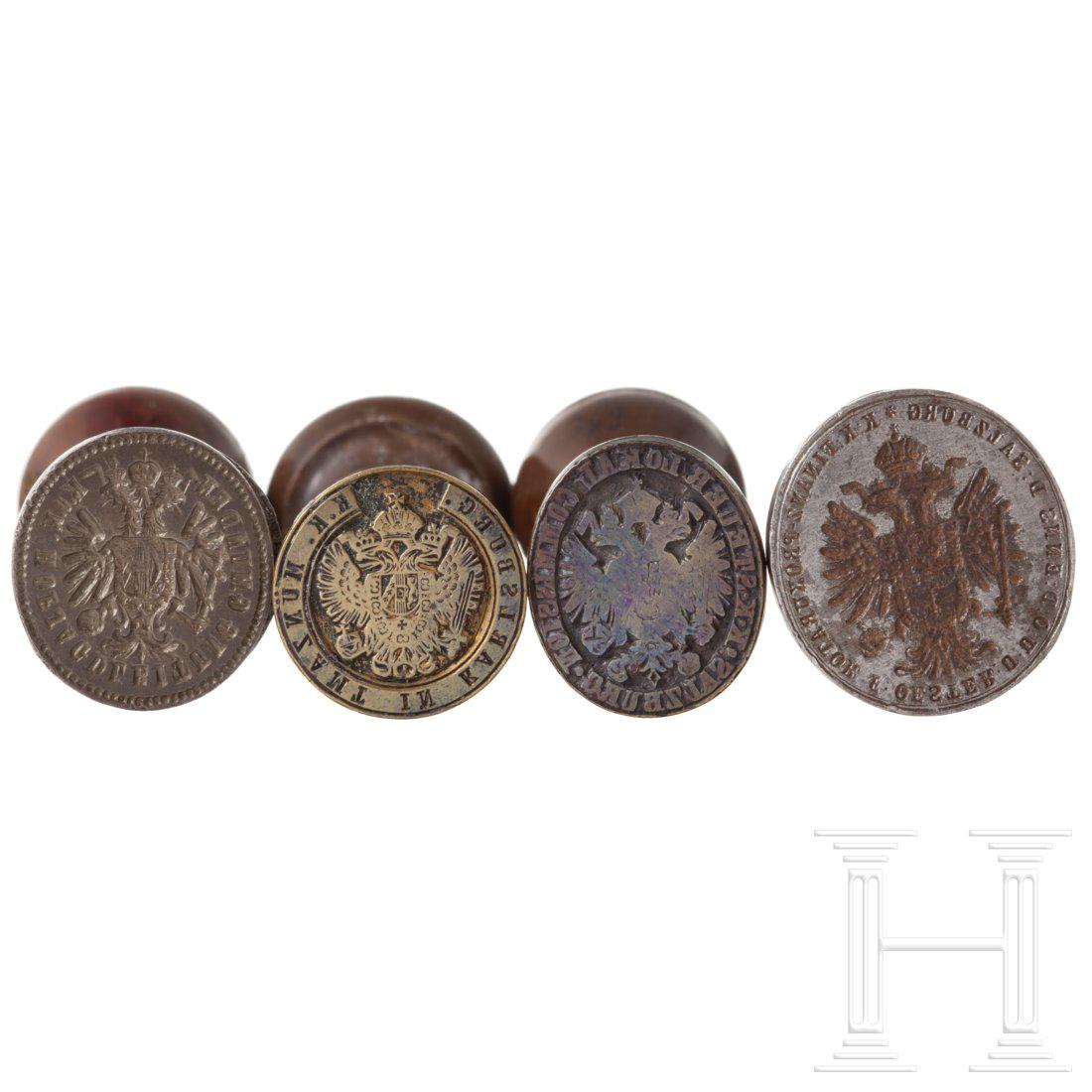 Four Austrian official seals/punches, 19th century (1 of 2)