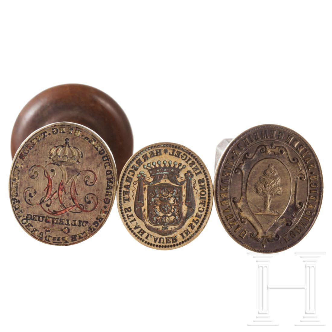 Three German official seals, 19th century (1 of 2)