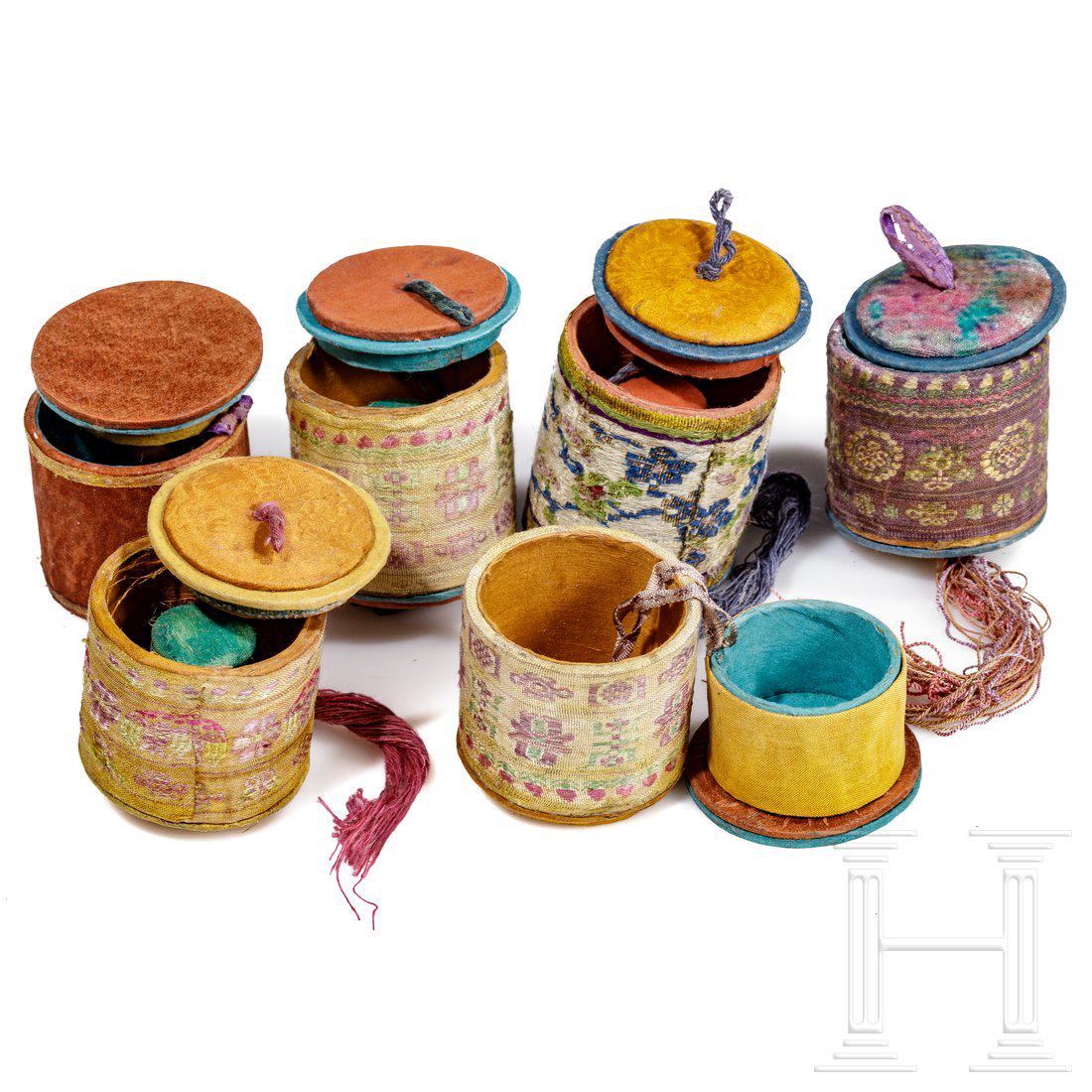 Six Chinese boxes for archery rings (1 of 2)