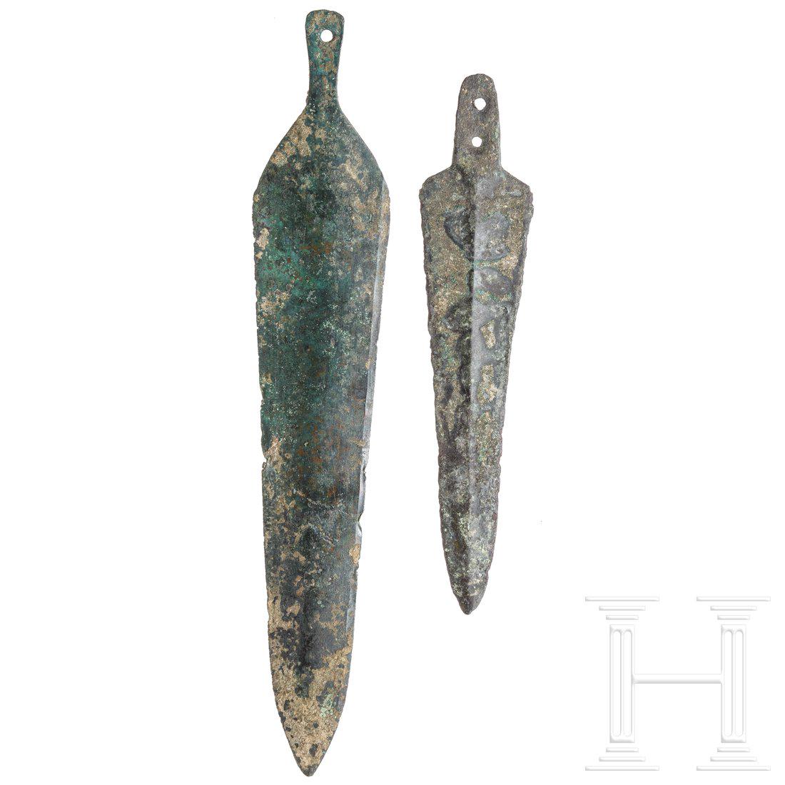 Two Central European daggers, early Bronze Age, 20th - (1 of 2)