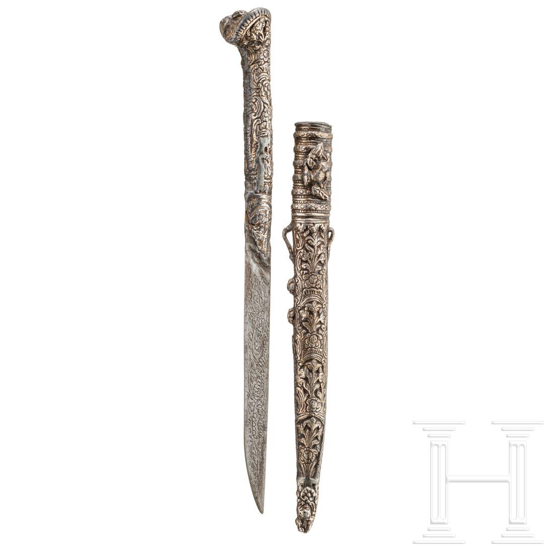 A silver-mounted Ottoman yatagan, 19th century (1 of 3)