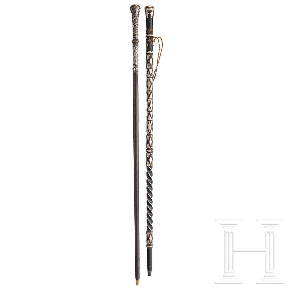 Zwei GehstÃ¶cke, osmanisch, um 1900 (1 of 2)