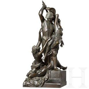 An Italian Grand Tour sculpture "Rape of Polyxena": An Italian Grand Tour sculpture "Rape of Polyxena" after Pio Fedi (* 07.06.1815 Viterbo, &#8224; 31.05.1892 Florence), late 19th centuryFree-standing, fully sculptured and highly detailed bronze cast