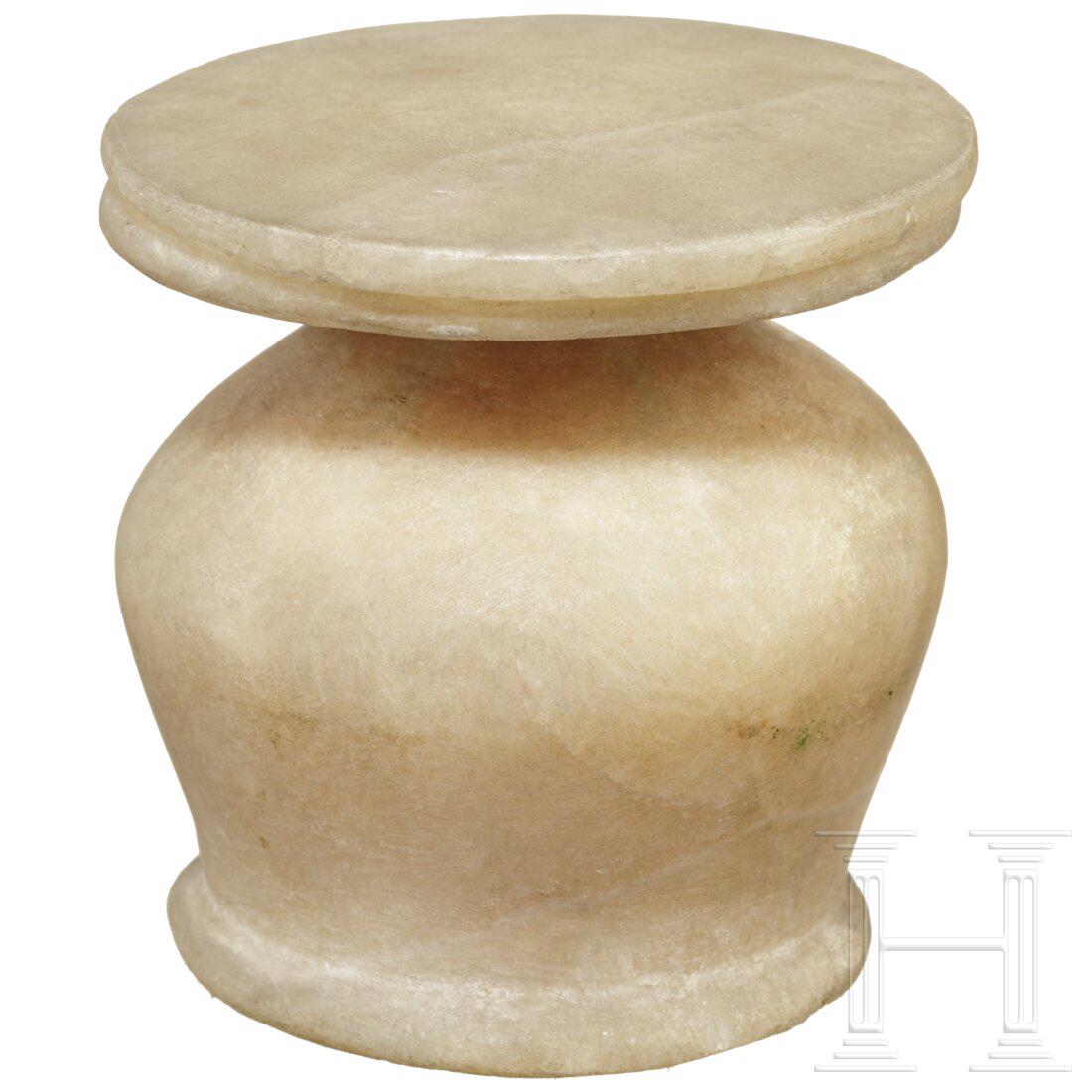 A small Egyptian alabastron, 15th century B.C. (1 of 11)