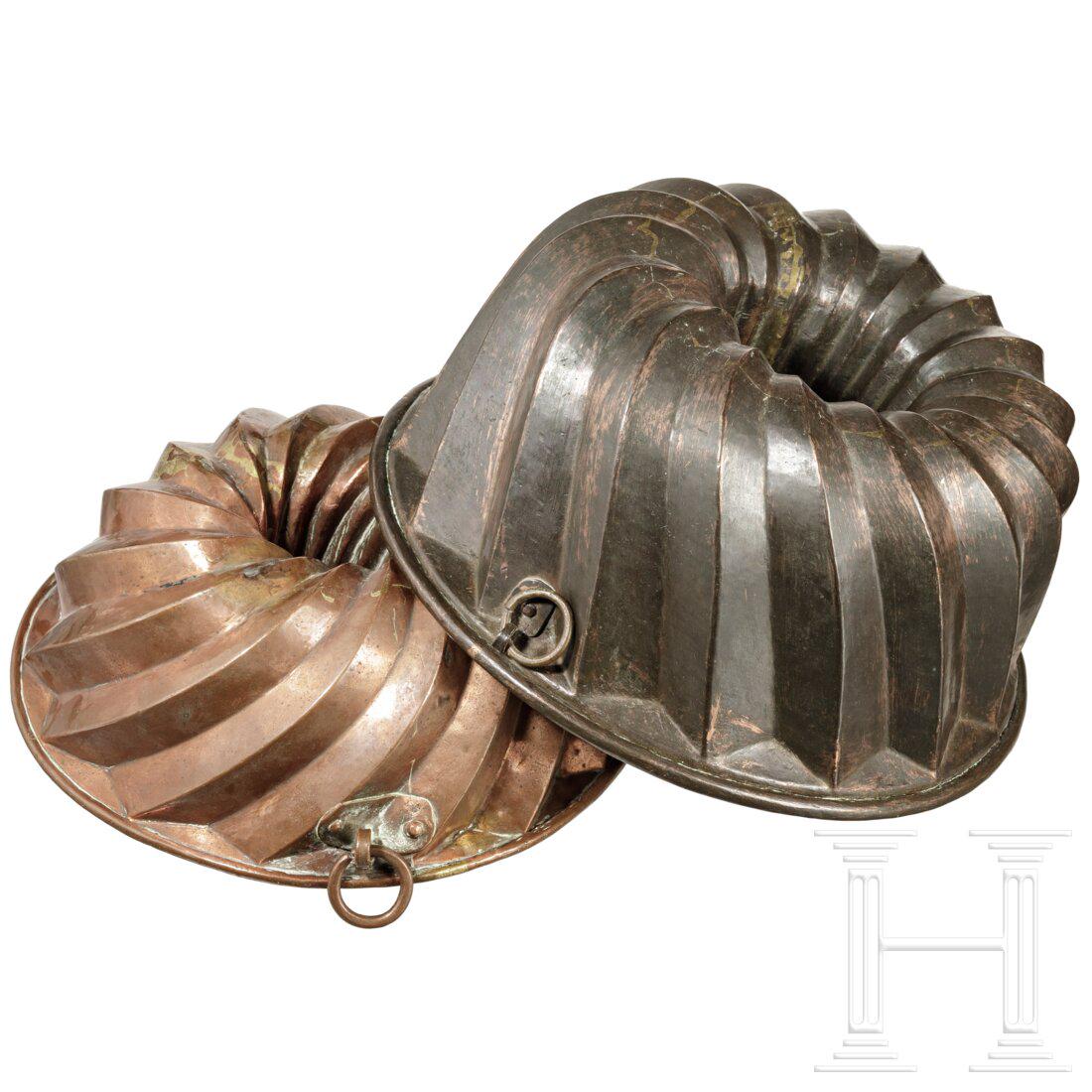 Two German Gugelhupf cake molds, 18th century (1 of 3)