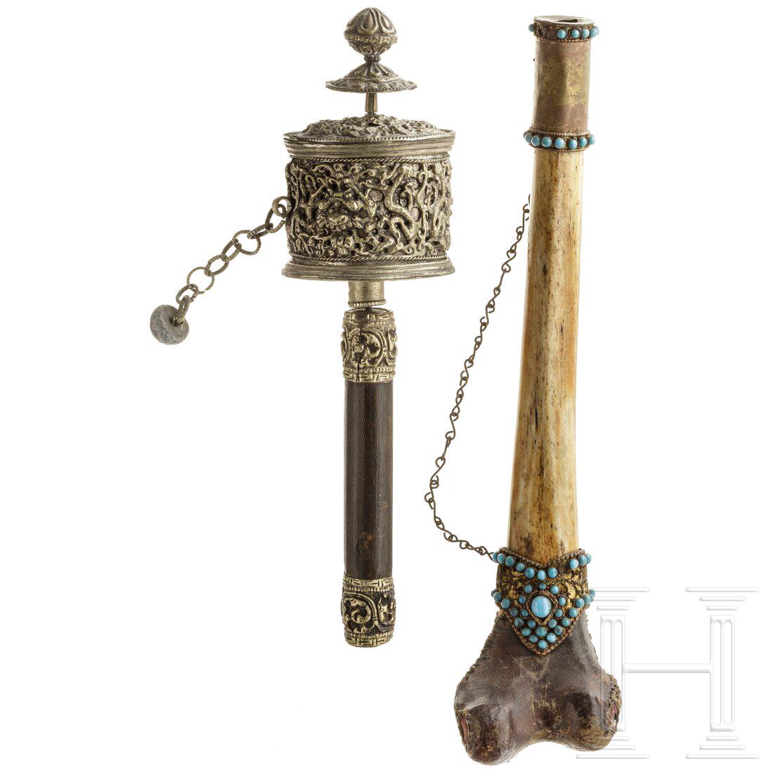 A group of Tibetan ritual objects, 19th/20th century (1 of 3)