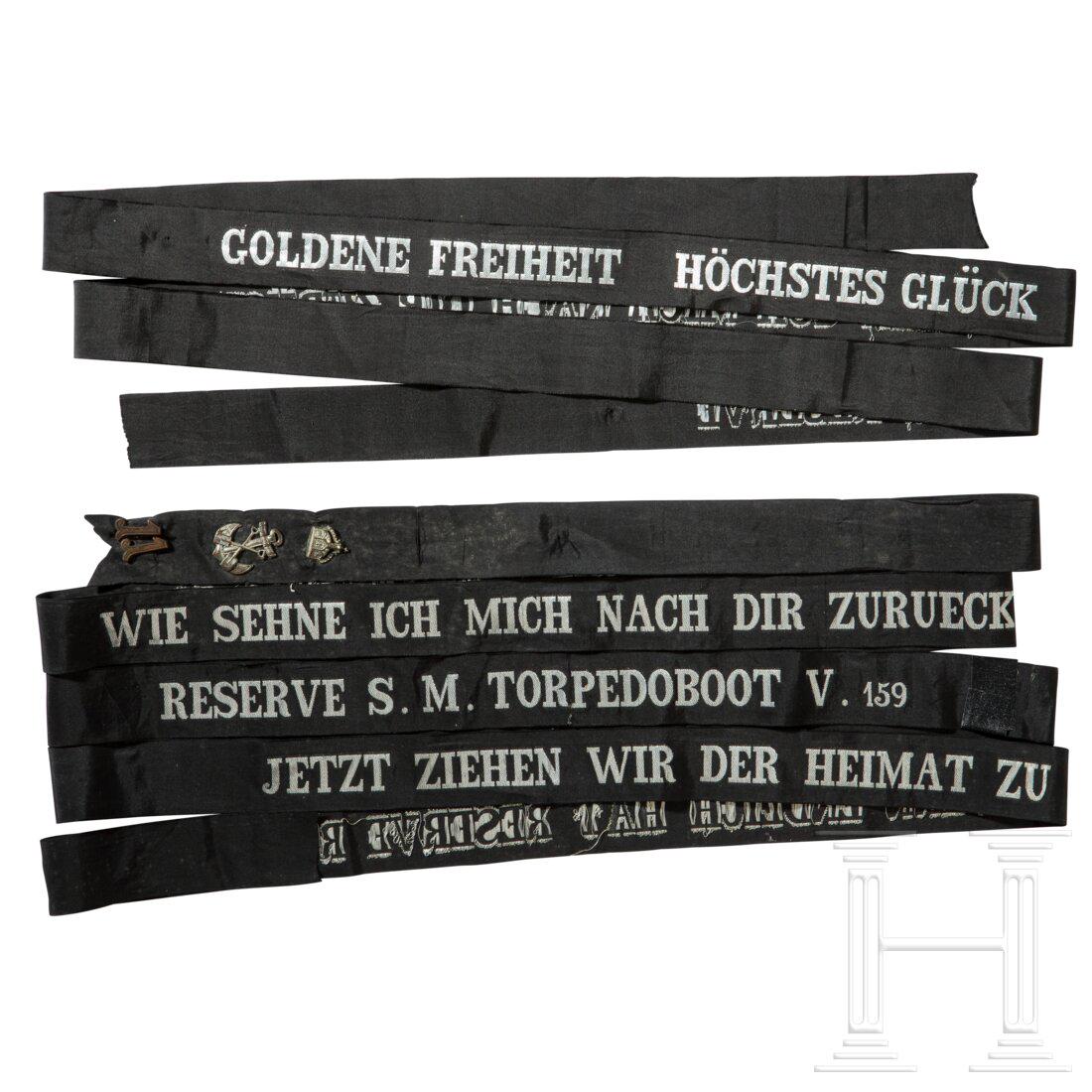 An Imperial Navy cap tally "Reserve S.M.S. Torpedoboot (1 of 3)