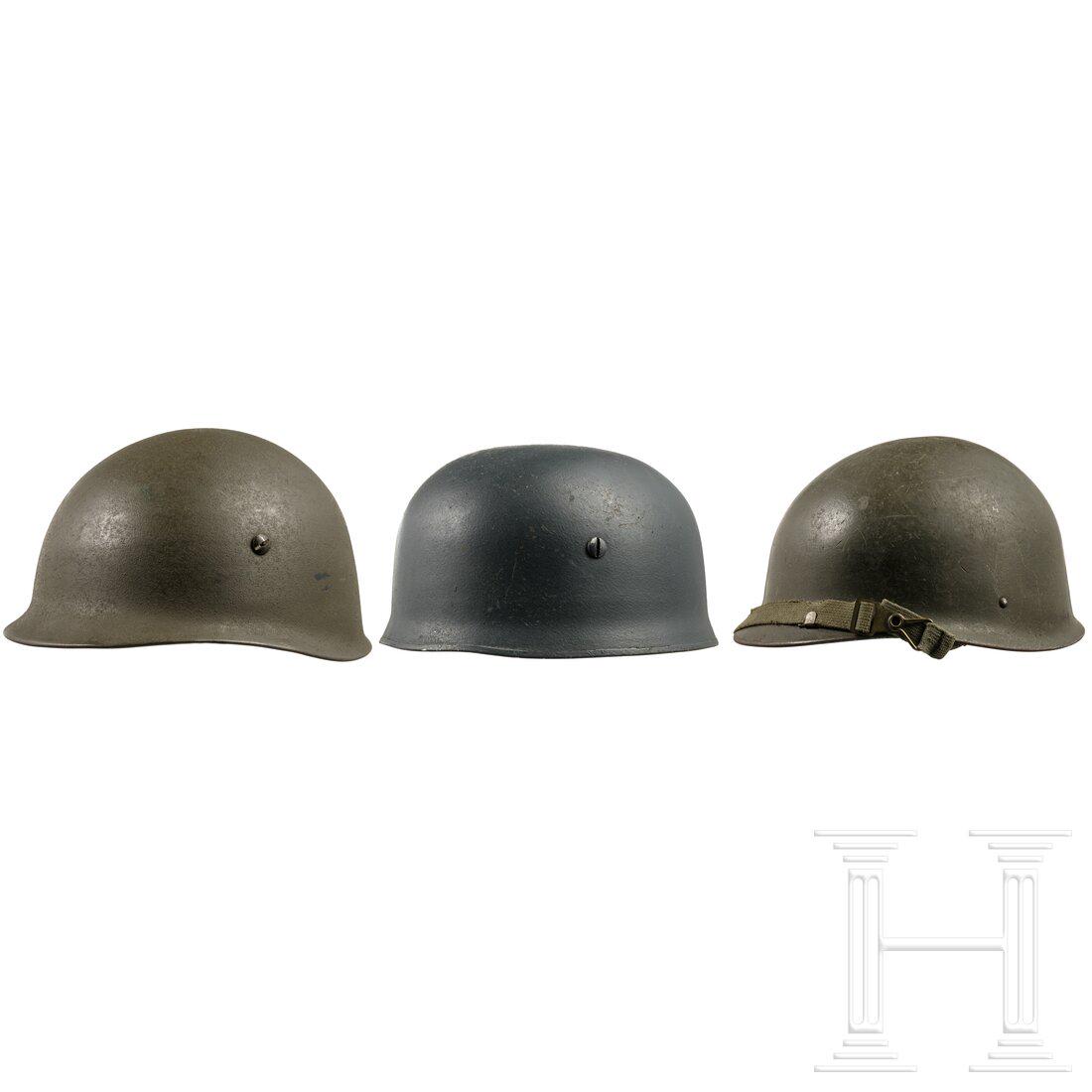 Three steel helmets, FRG (1 of 10)