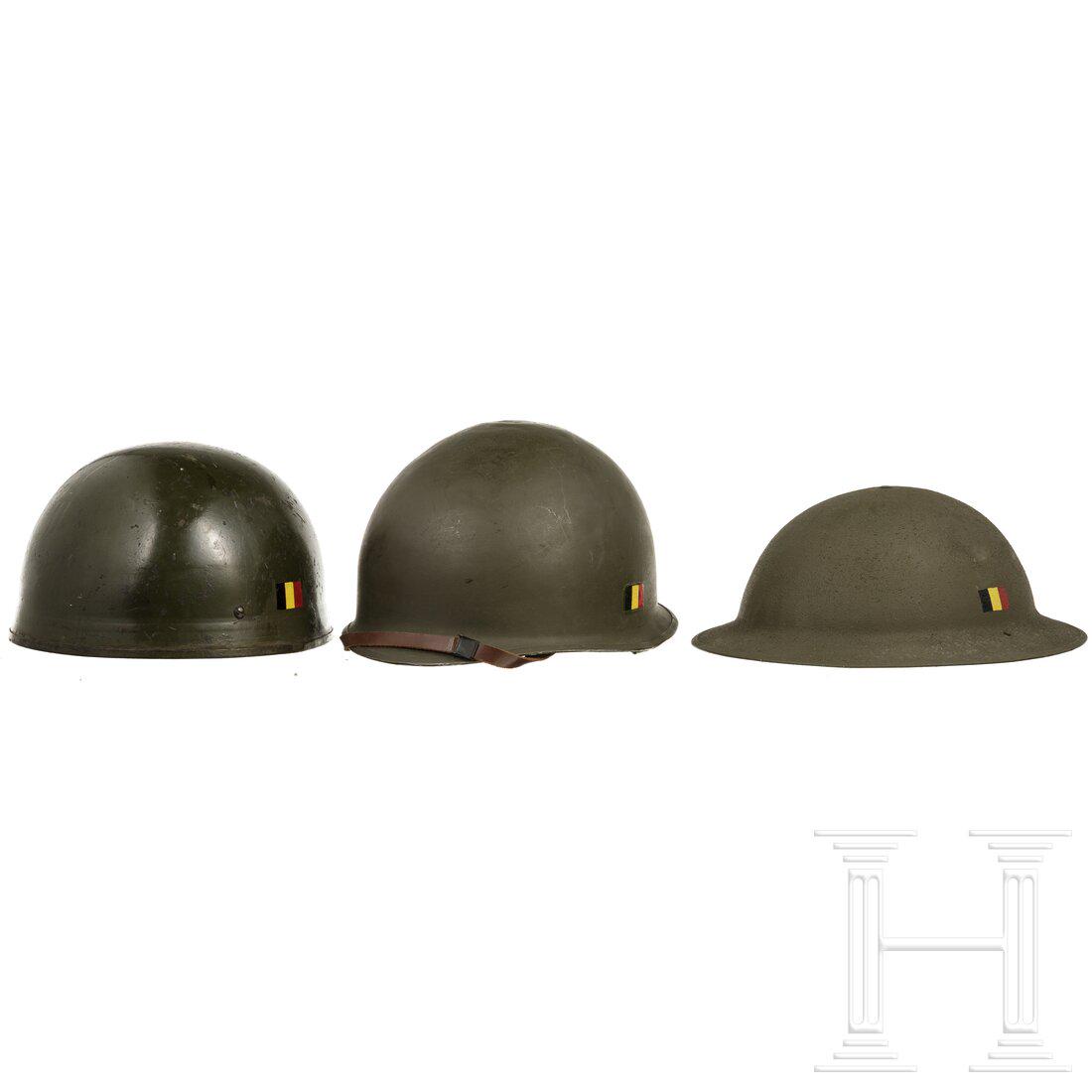 Three Belgian steel helmets (1 of 6)