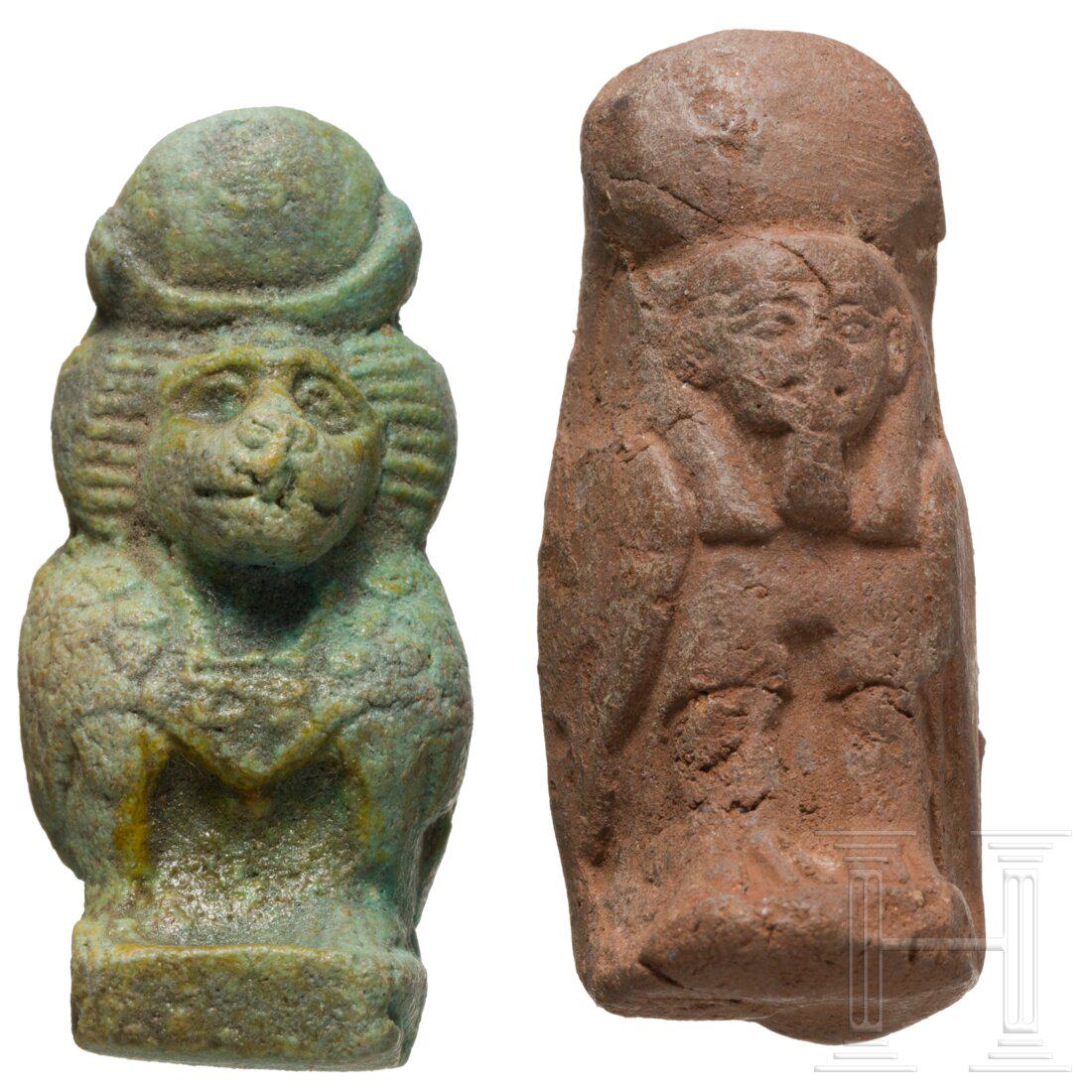Two Egyptian amulett figures, 2nd - 1st millenium B.C. (1 of 3)