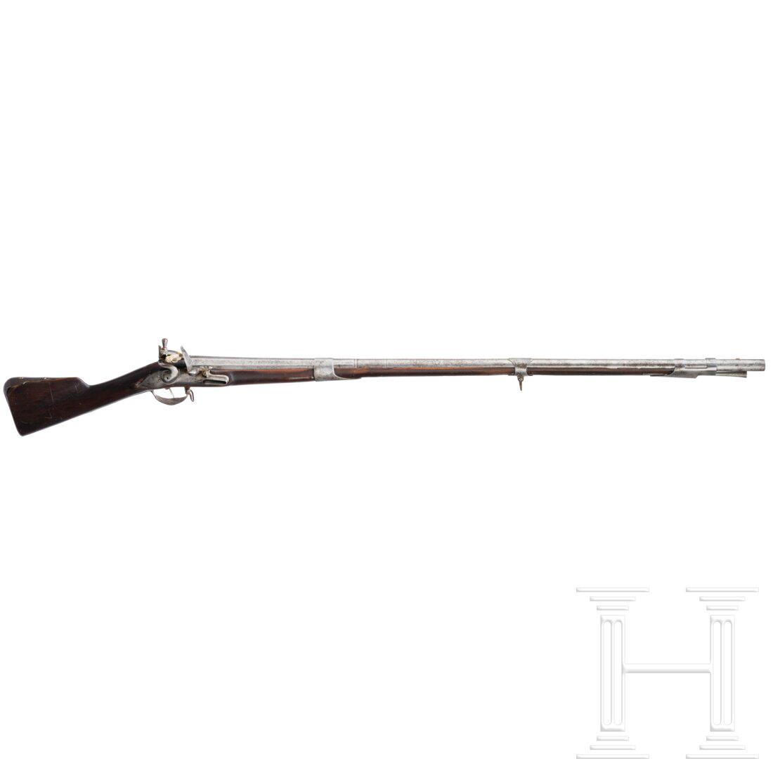 An infantry musket of the county of Bern, Suhl, ca. 1740: An infantry musket of the county of Bern, Suhl, ca. 1740 Achtkantiger, in rund übergehender Lauf mit glatter Seele im Kaliber 18 mm. Über der Kammer geschlagenes Wappen von Bern, seitlich ge