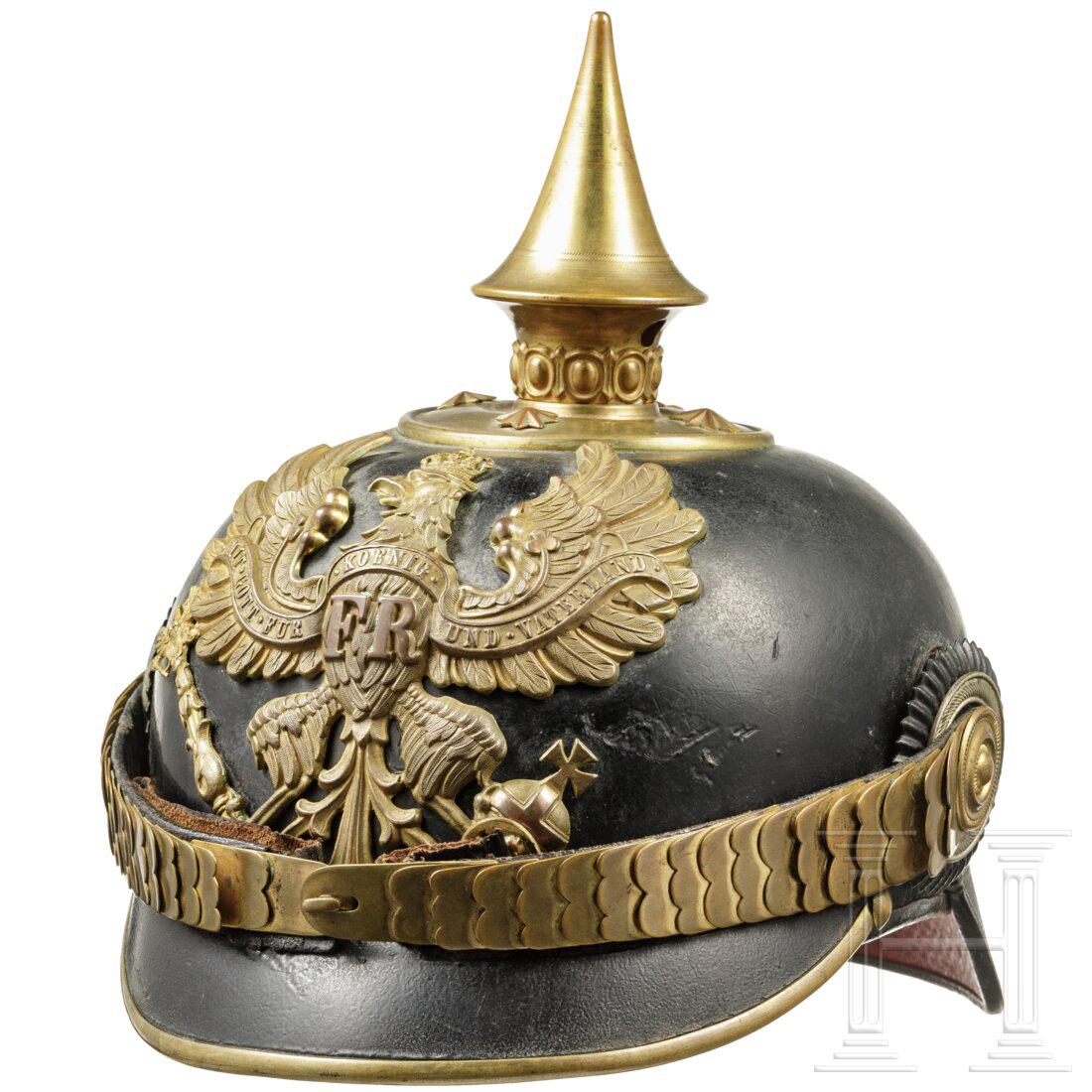 A Prussian helmet for officers of the infantry, circa 1900 (1 of 6)