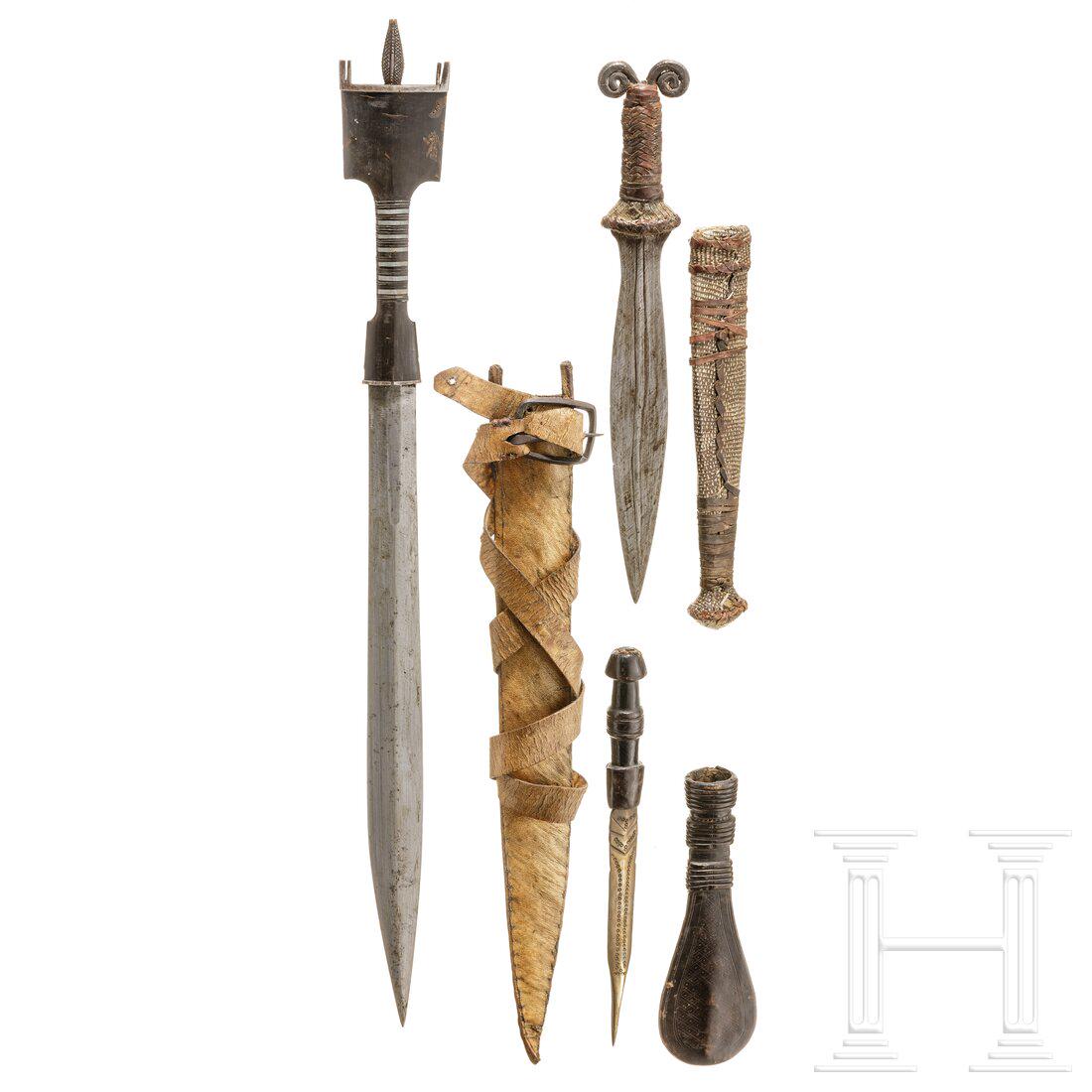 A North African short sword and two daggers, mid-20th century (1 of 2)