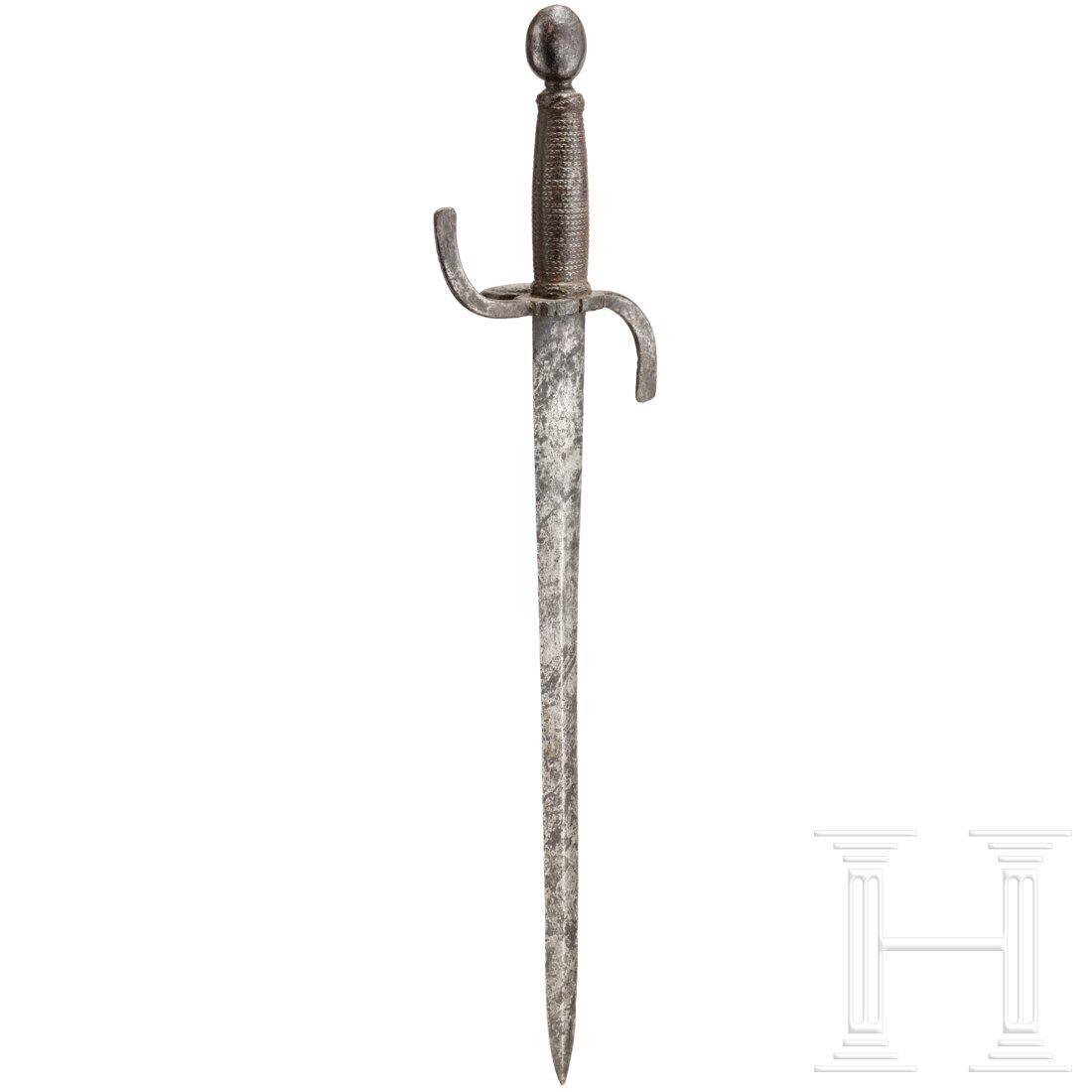 A German military left hand dagger, circa 1630 (1 of 3)