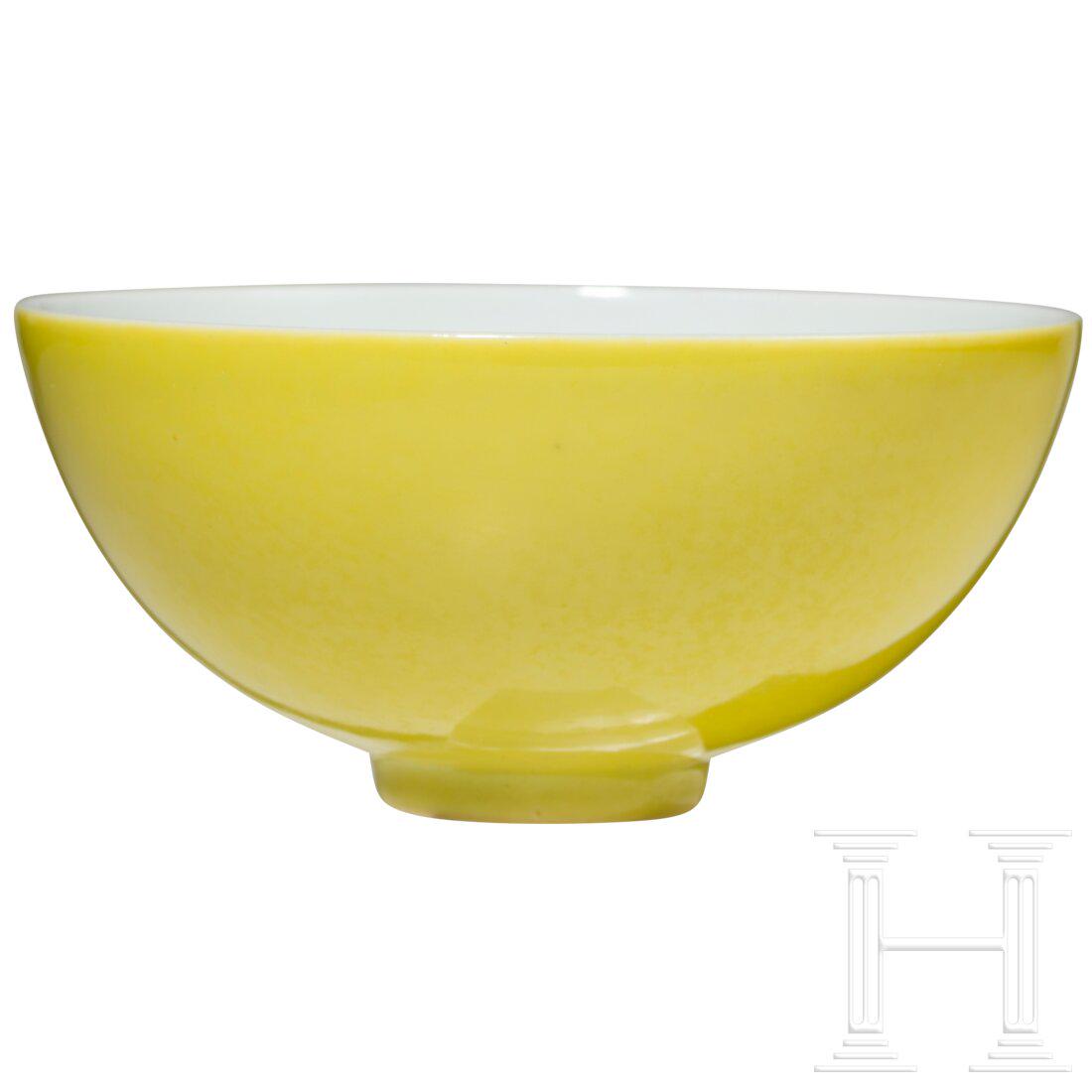 A small lemon-yellow glazed bowl with Yongzheng six-character mark, probably from that period (1723 (1 of 13)