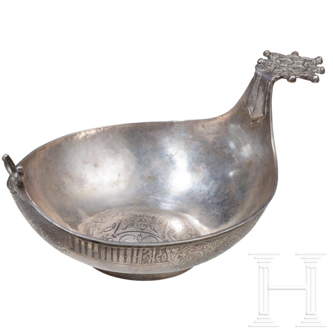 A Russian silver kovsh, circa 1740 (1 of 7)