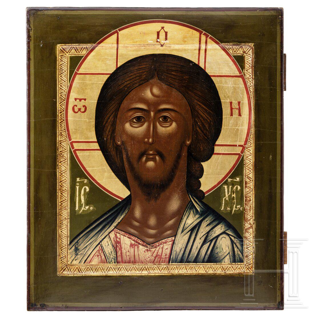 A Russian icon showing the "Saviour with the Fearsome Eye", 20th century (1 of 3)